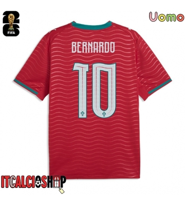 Portogallo Bernardo Silva #10 Prima Maglia Mondiali 2026 Manica Corta